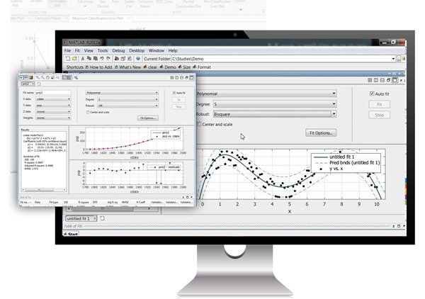 A Screenshot of Curve Fitting app.