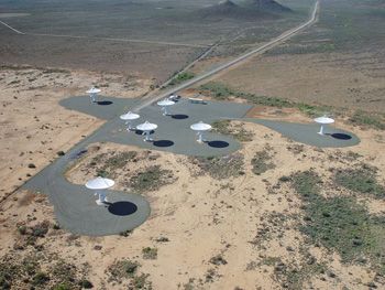 Figure 5. Aerial view of the KAT-7 array.