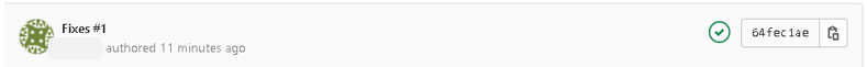 The Fixes #1 commit message in GitLab