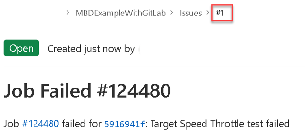 GitLab issue for the job failure.