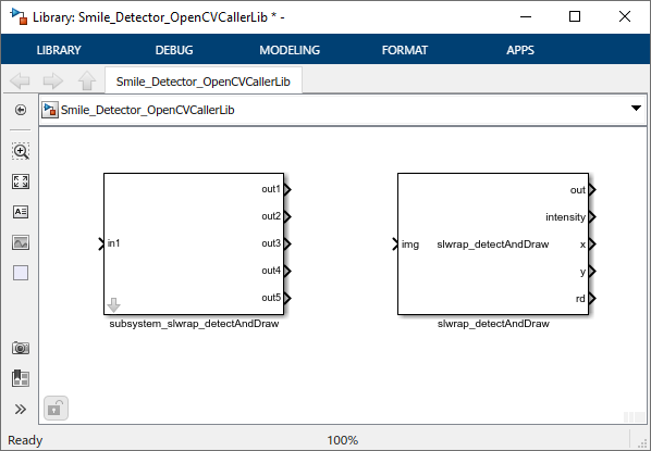 Smile Detection by Using OpenCV Code in Simulink