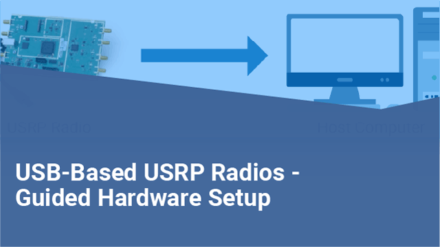 Thumbnail for USB-based USRP radio hardware setup video.