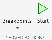 A dropdown menu labelled "Breakpoints" and a button labelled "Start"