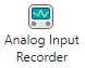 Analog Input Recorder button