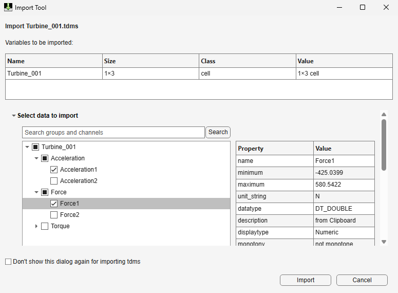 TDMS Import Tool