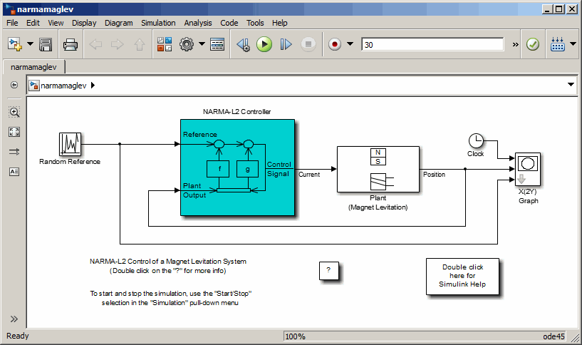 Screenshot of the narmamaglev model