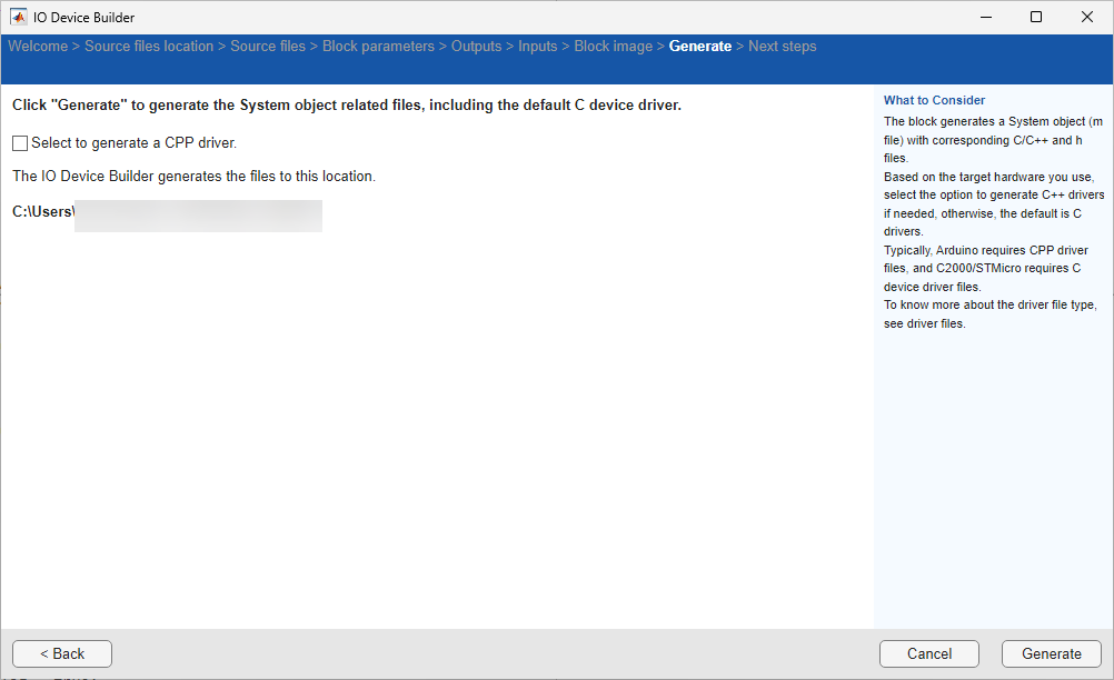 model diagram with output