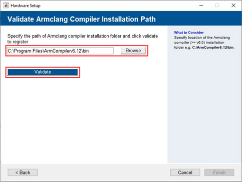 Validate armclang