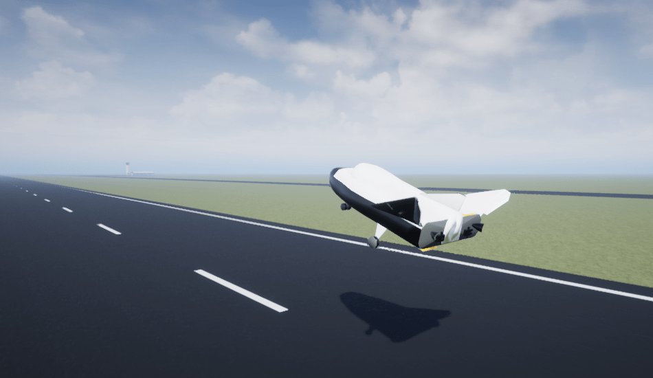 HL-20 with Flight Instrument Blocks and Visualization Using Unreal Engine