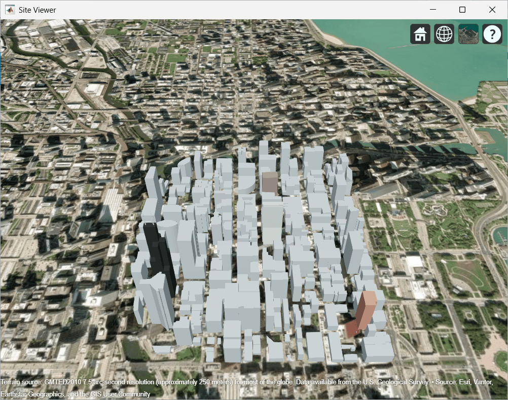 Site map showing buildings.