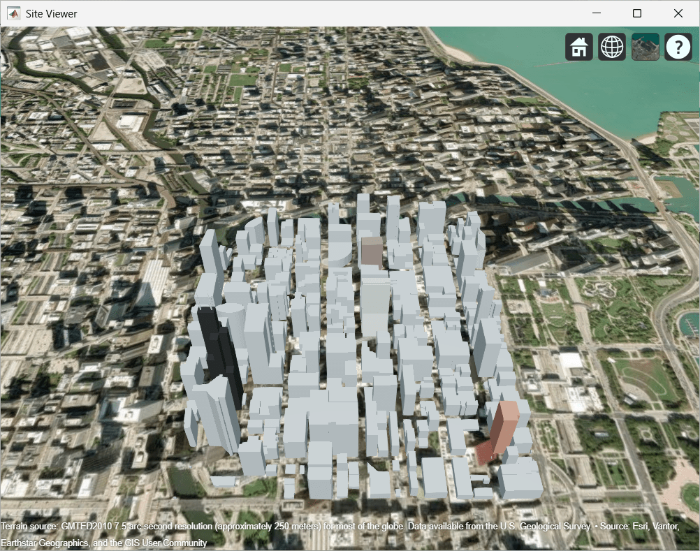 Site map showing buildings.