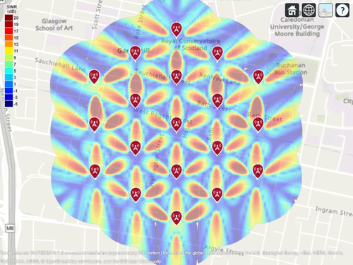 SINR Map for a 5G Urban Macro-Cell Test Environment