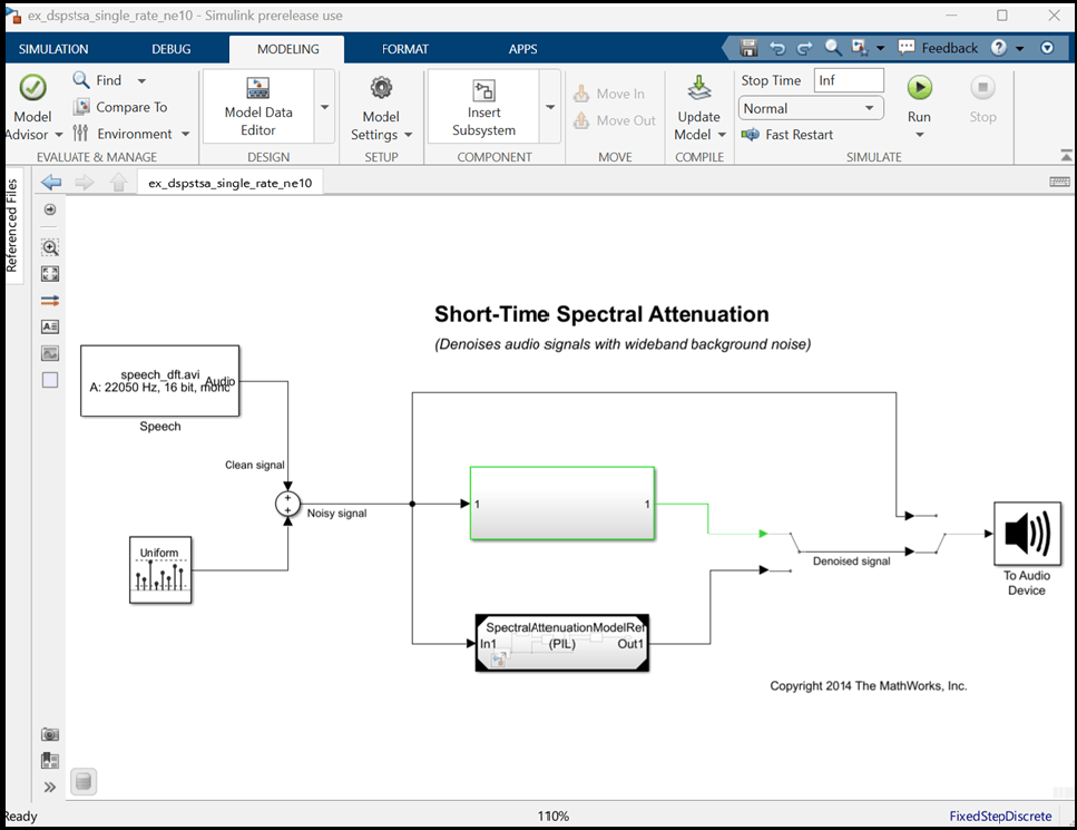 Short-Time Spectral Attenuation on ARM Cortex-A Processor