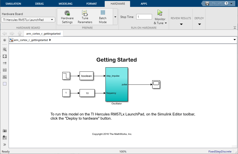 Get Started with Embedded Coder Support Package for ARM Cortex-R Processors