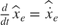 $\frac{d}{dt}\hat{x}_e=\hat{\dot{x}}_e$