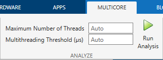 Run Analysis button on the Multicore tab.