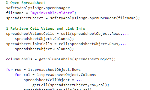 Export Safety Analysis Manager Link Information to Excel