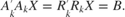 $$A_k'A_k X = R_k'R_k X = B.$$
