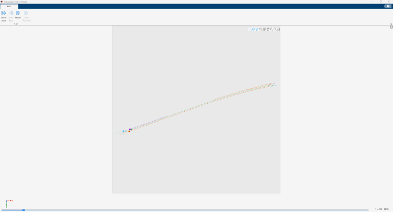 Tracking Scenario Player with actor trajectories in top-down view