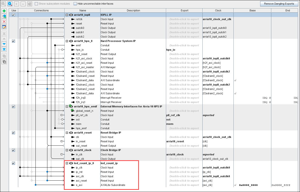 Platform Designer Reference Design Mapping