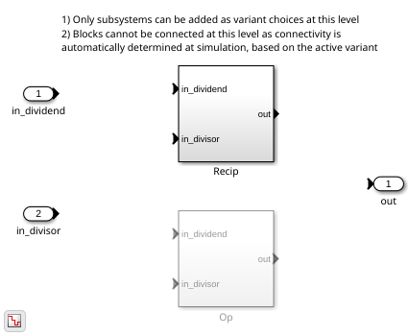 Variant Subsystem: Using Variant Subsystems for HDL Code Generation