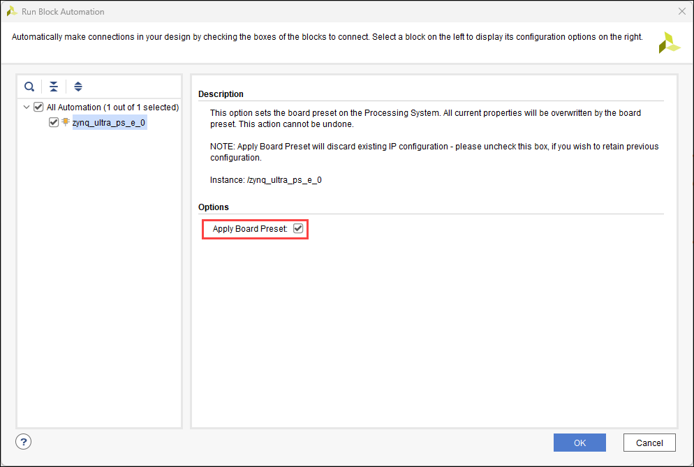 Selecting the IP block