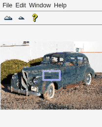 Figure Overview (My Large Image Display Tool) contains an axes object and other objects of type uipanel, uitoolbar, uimenu. The hidden axes object contains 8 objects of type line, patch, image.
