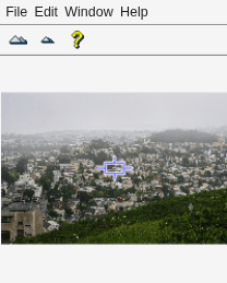 Figure Overview (Foggy) contains an axes object and other objects of type uipanel, uitoolbar, uimenu. The hidden axes object contains 8 objects of type line, patch, image.