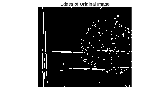 Figure contains an axes object. The hidden axes object with title Edges of Original Image contains an object of type image.