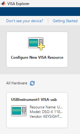 VISA Explorer start page.