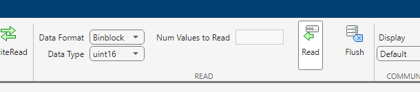 Read section of the toolstrip.