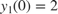 $y_1(0)=2$