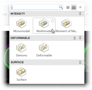 Automated techniques gallery, showing how to select the Multimodal technique.