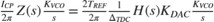 $${{{I_{CP}}} \over {2\pi }}Z\left( s \right){{{K_{VCO}}} \over s} = {{2{T_{REF}}} \over {{2\pi }}}{1 \over {{\Delta _{TDC}}}}H\left( s \right){K_{DAC}}{{{K_{VCO}}} \over s}$$