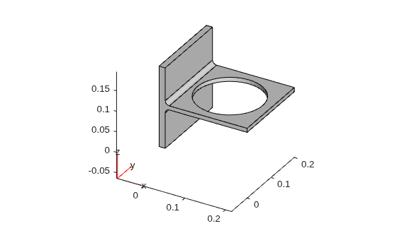 3-D bracket geometry with a circular hole