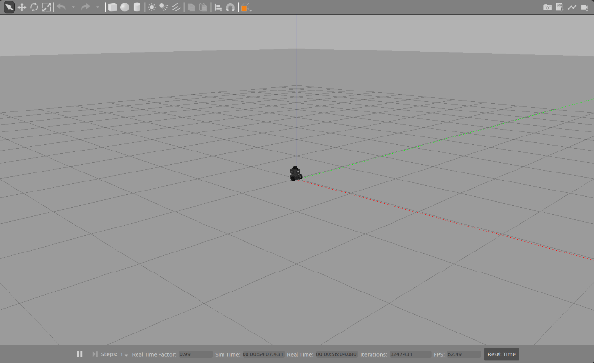Robot simulation in Gazebo world