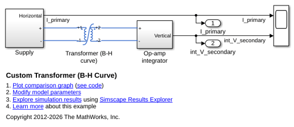 Custom Transformer (B-H Curve)