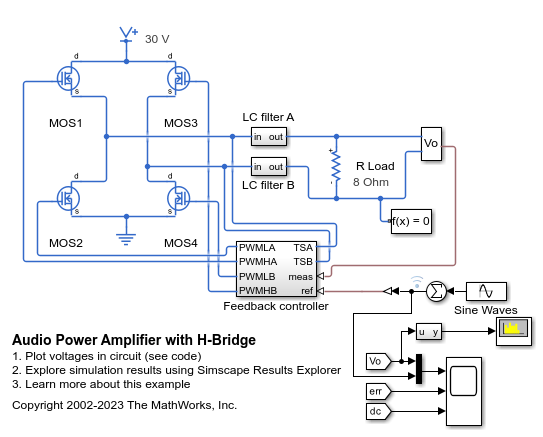 Audio Power Amplifier with H-Bridge