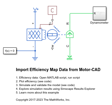 Import Efficiency Map Data from Motor-CAD