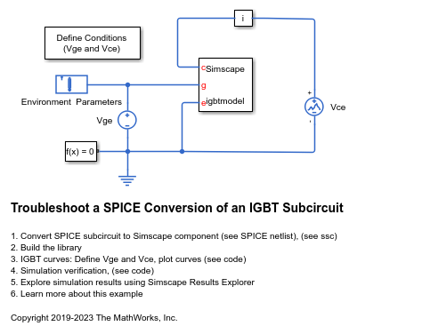 Troubleshoot a SPICE Conversion of an IGBT Subcircuit