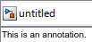 Annotation with the text "This is an annotation"