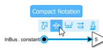 Pointer paused on Compact Notation button for In Bus Element block