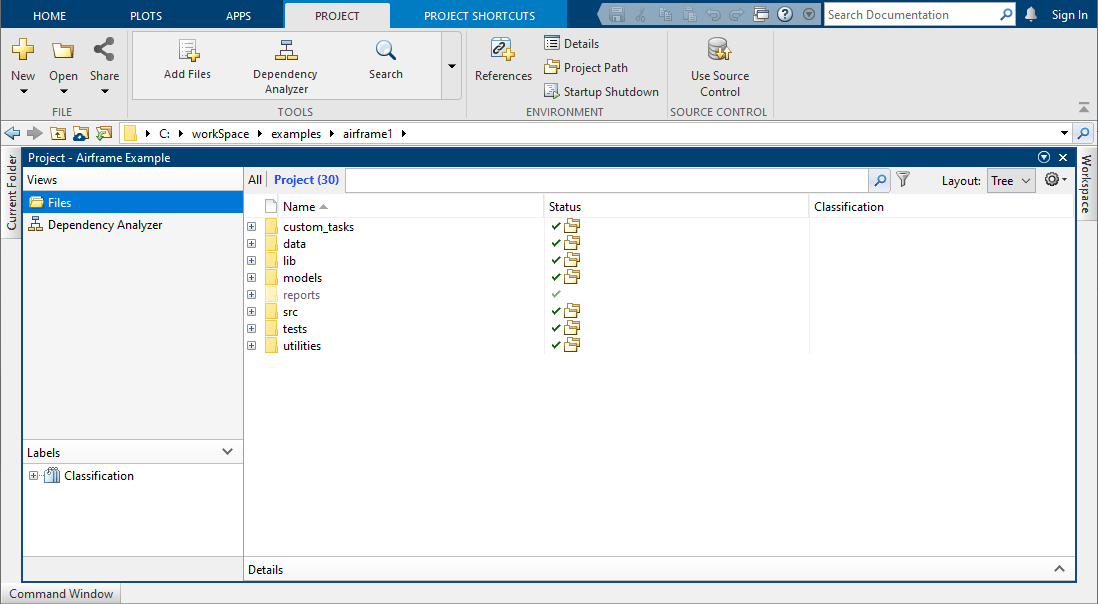 Get Started with MATLAB Projects