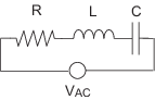 Series RLC circuit diagram.