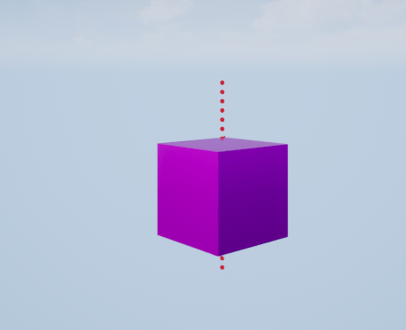 Cube actor following the predefined path.