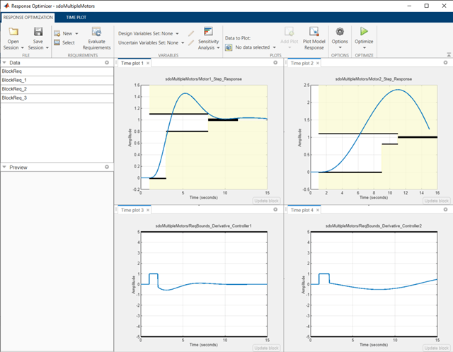 Design Optimization Tuning Parameters in Referenced Models (GUI)