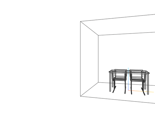 Adjusted view of the 3-D model