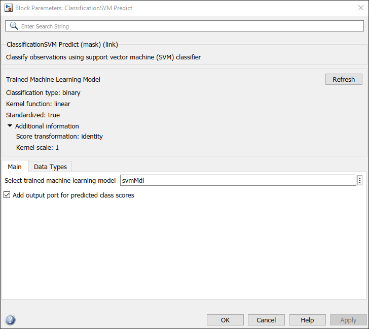 slexIonosphereClassificationSVMPredictExampleBlockDialog.png