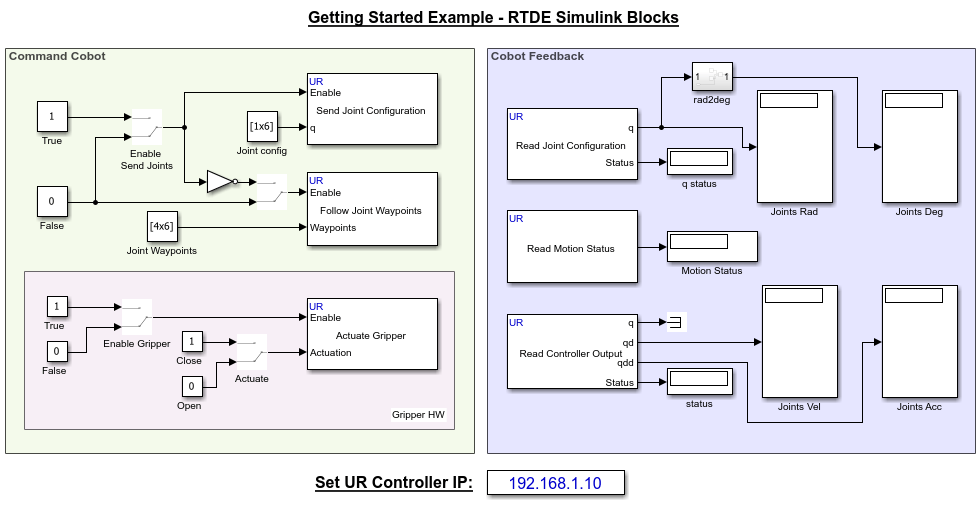 Getting Started with UR RTDE Blocks Library to Control UR Series Cobot from Simulink
