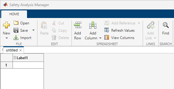 Create and Configure Safety Analysis Manager Spreadsheets Programmatically